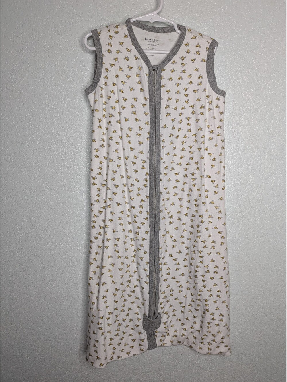 Burt’s Bees Baby Beekeeper Bee Print Wearable Blanket 12–18M Organic cotton